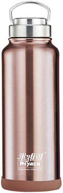 MiyAco 米雅可 經典316不銹鋼真空廣口保溫杯, 玫瑰金色, 1.2L, 1個