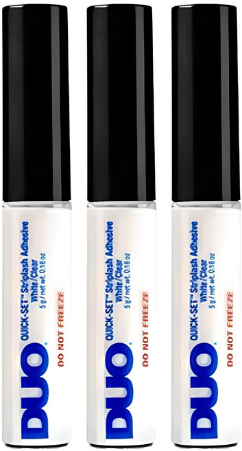 듀오 퀵셋 속눈썹 접착제, 클리어, 3개
