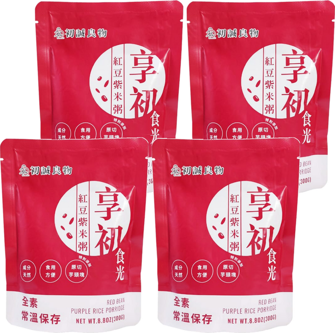 初誠良物 紅豆紫米粥, 300g, 4包