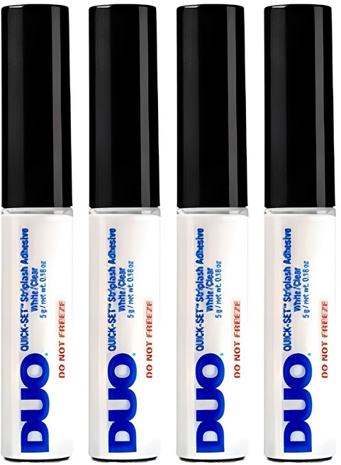 듀오 퀵셋 속눈썹 접착제, 클리어, 4개