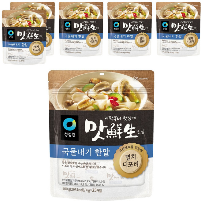 맛선생 멸치디포리 국물내기 한알, 100g, 6개