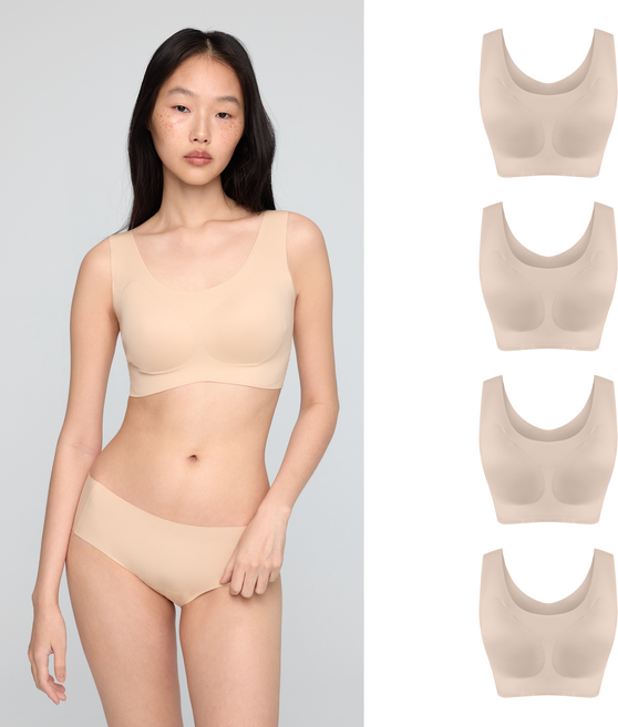 24hrs. 經典款 無感失憶內衣 寬肩 4件組