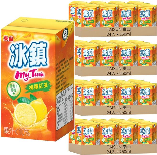 TAISUN 泰山 冰鎮檸檬紅茶, 250ml, 96入