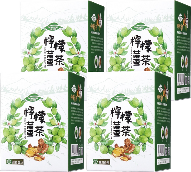 蔴鑽農坊 檸檬薑茶, 3.5g, 15包, 4盒