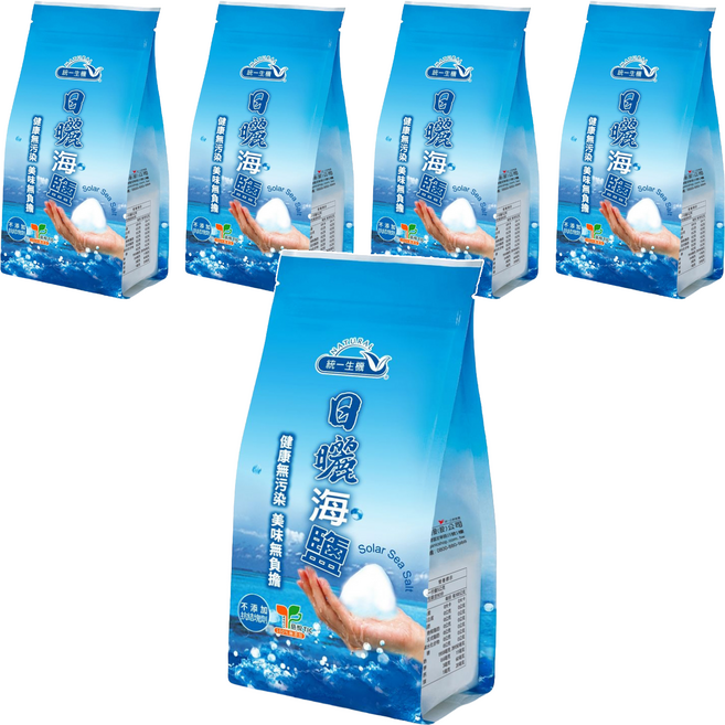 統一生機 海鹽, 450g, 5包