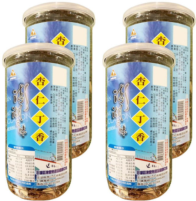 澎湖區漁會 澎湖之味 杏仁小魚, 230g, 4瓶