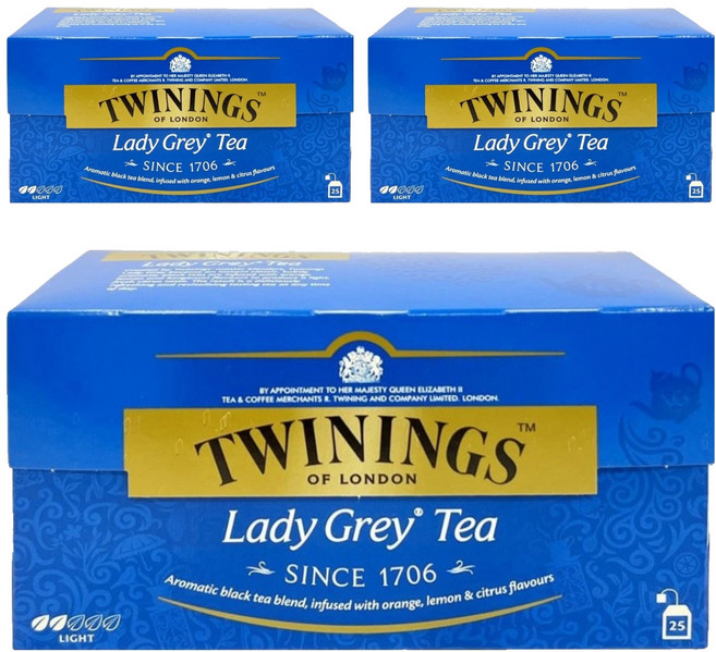TWININGS 唐寧茶 仕女伯爵茶, 2g, 25包, 3盒