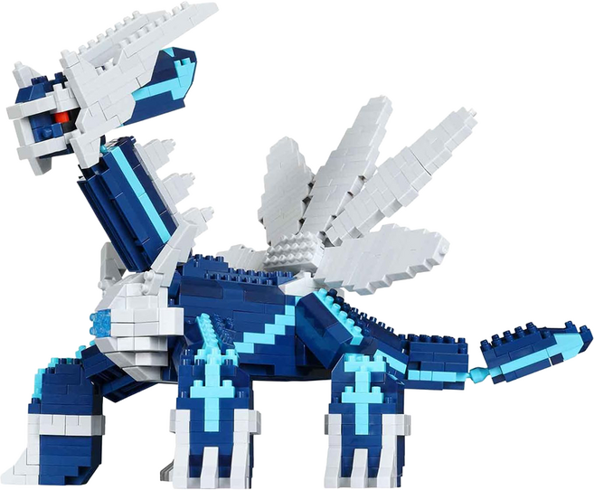 nanoblock 河田積木 迷你積木 NBPM-094, 1個, 帝牙盧卡 白色 + 藍色