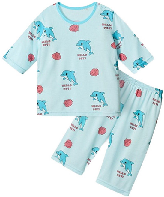 유니프랜드 드림돌핀 쿨레이온 7부내의 상하의 세트