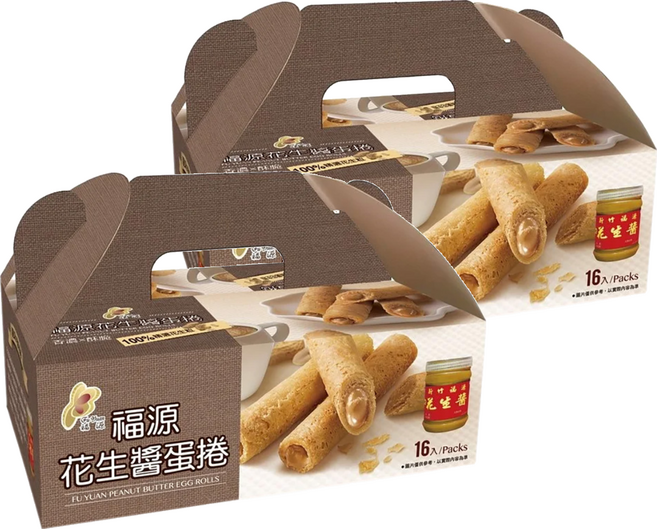 新竹福源 花生醬蛋捲, 320g, 2盒