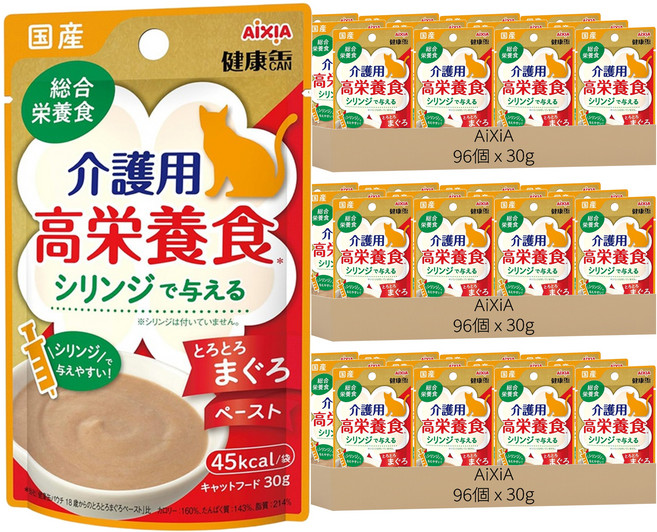 AiXiA 介護貓護理主食餐包3號 泥狀, 30g, 288個, 鮪魚