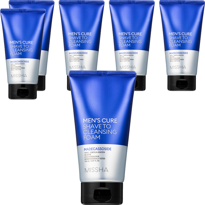 미샤 맨즈큐어 쉐이브 투 클렌징 폼, 150ml, 6개
