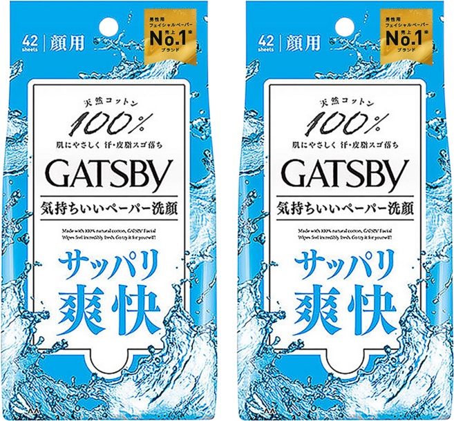 GATSBy 涼感濕紙巾 涼爽型, 1入, 2包