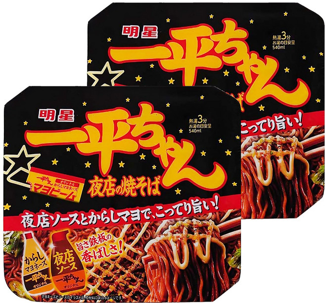 明星食品 一平 夜店炒麵 醬汁風味 135g, 2入