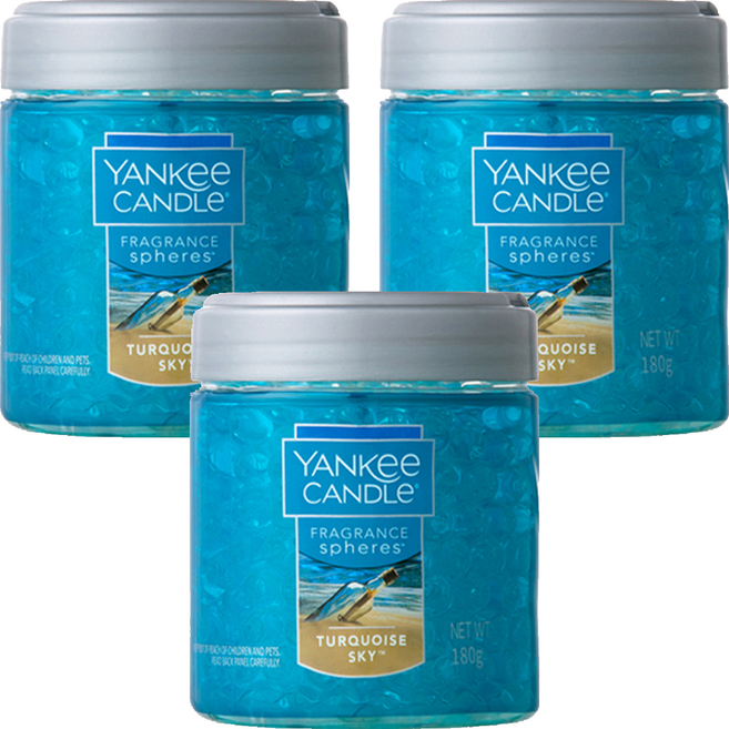 양키캔들 프래그런스 스피어스 차량용방향제, 3개, 터쿼이즈스카이