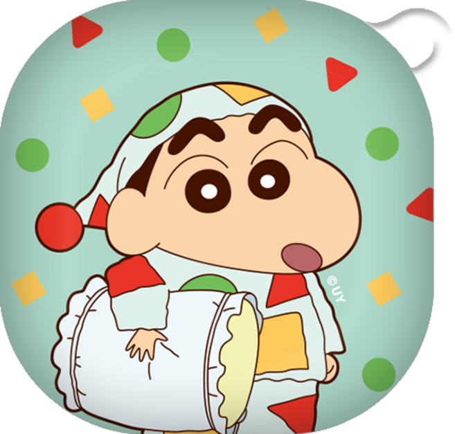 짱구는 못말려 빅 갤럭시 버즈라이브/프로 하드 케이스, 빅 파자마 짱구, 1개