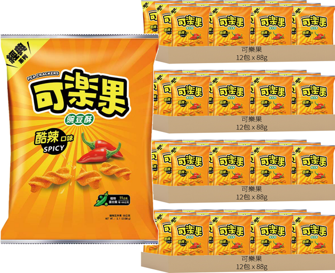 可樂果 酷辣口味, 88g, 48包
