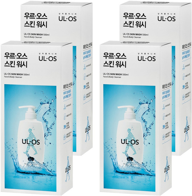 우르오스 스킨워시, 500ml, 4개