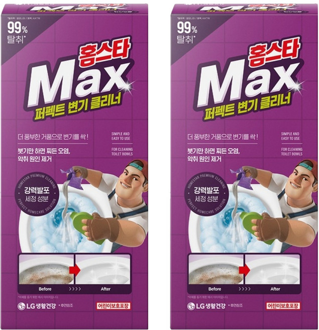 홈스타 맥스 퍼펙트 변기 클리너, 540ml, 2개