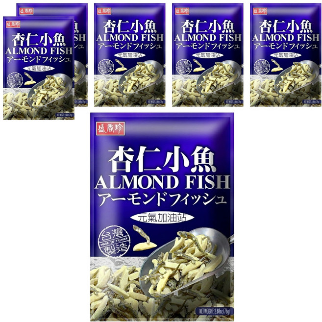 盛香珍 杏仁小魚, 76g, 6包