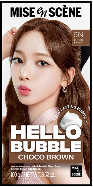 미쟝센 헬로 버블 염색제, 6N초코브라운, 1개