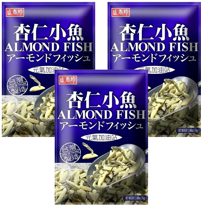 盛香珍 杏仁小魚, 76g, 3包