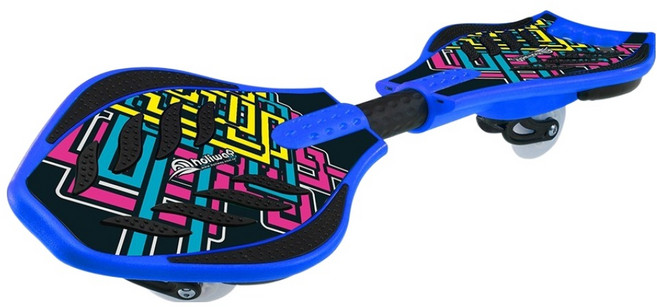 holiwaY 哈樂維 陸上衝浪板 蛇板 ABS強化塑膠 適合6歲以上, 繽紛藍色, 1個