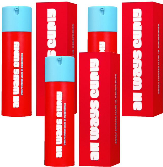 올웨이즈컬리 컬리 스타터 리브인 수분케어 컨디셔너, 3개, 140ml