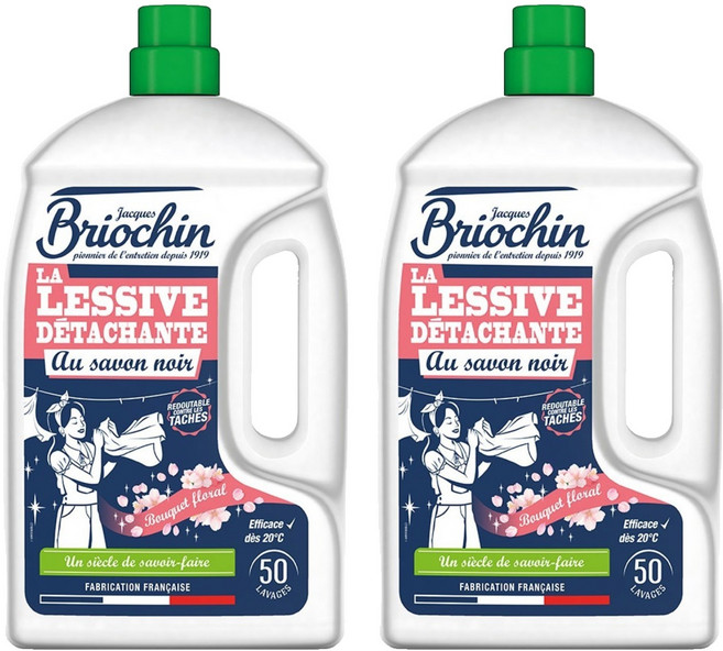 브리오신 액상 세탁세제 부케플로럴향 본품, 2.27L, 2개