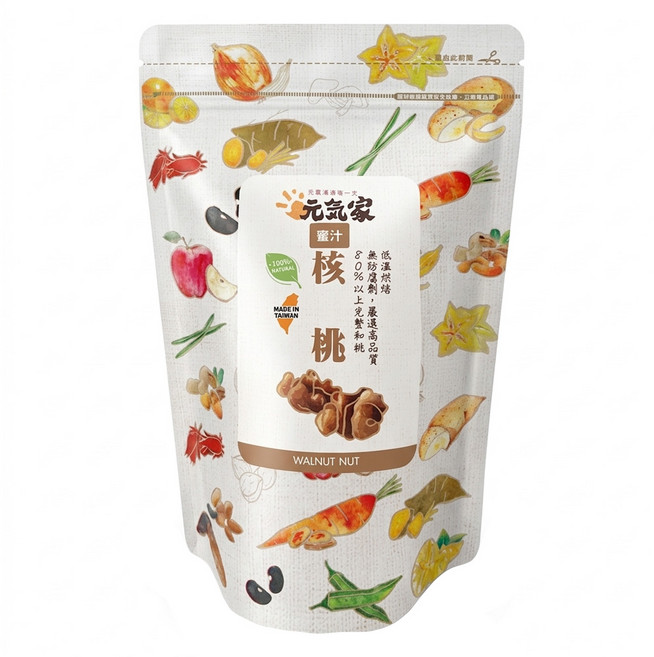 元氣家 烘焙蜜汁核桃, 200g, 1包