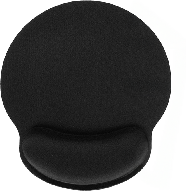 Home Planet 記憶泡沫滑鼠墊, 黑色, 1個