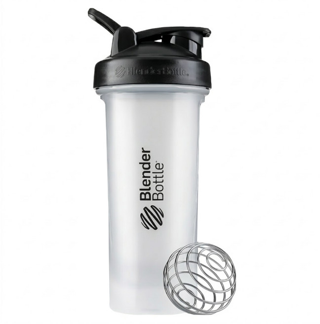 Blender Bottle Classic V2 搖搖杯, 1個, 黑蓋白, 1330ml