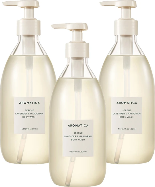 아로마티카 서렌 바디워시 라벤더 앤 마조람향, 500ml, 3개 - 쿠팡