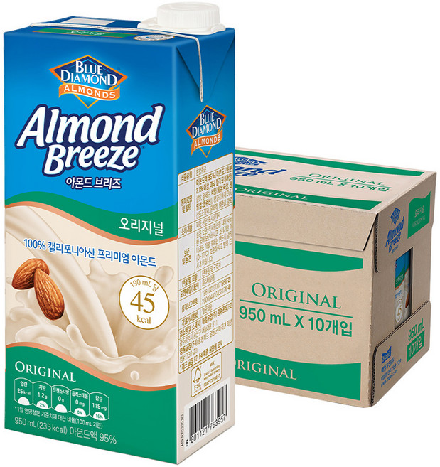 아몬드브리즈 오리지널, 950ml, 10개
