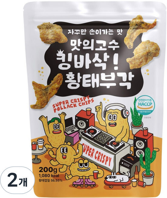 맛의고수 킹바삭 황태부각, 200g, 2개