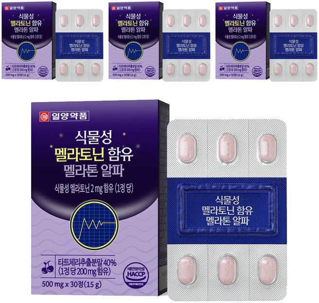 IL-YANG 一洋藥品 含植物性褪黑激素的 Melaton Alpha 15g, 4個, 30錠