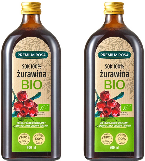 프리미엄로사 유기농 크랜베리 원액, 500ml, 2개