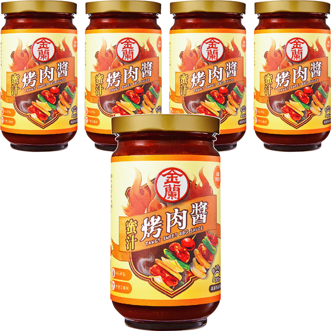 KIMLAN 金蘭 蜜汁烤肉醬, 240g, 5罐
