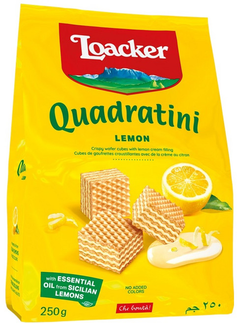 로아커 웨하스 콰드라티니 레몬, 1개, 250g