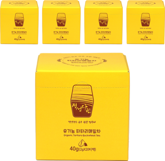 정성다린 유기농 타타리 메밀차 티백, 2g, 20개입, 5개