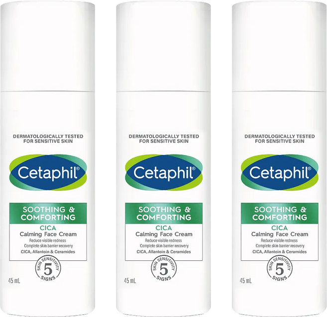 Cetaphil 舒特膚 台灣公司貨 舒新雪潤B5安心霜, 45ml, 3瓶