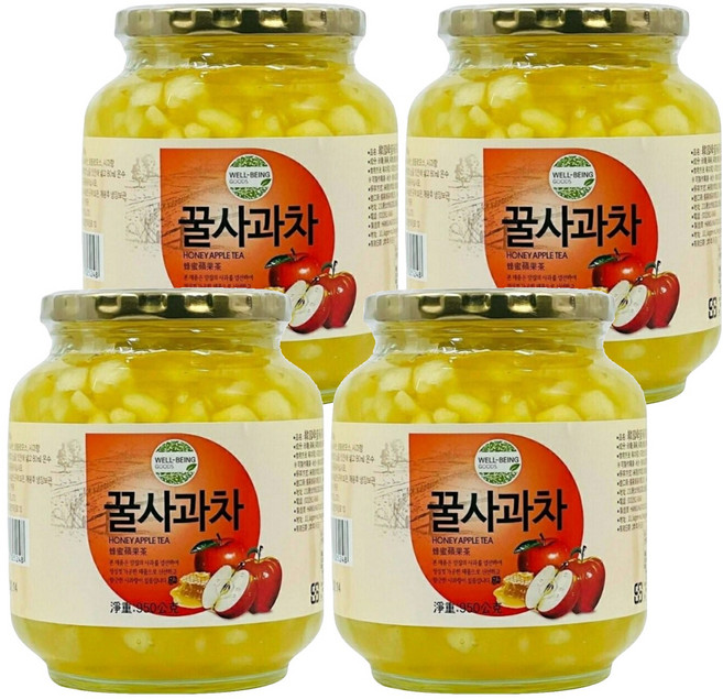 宸果 韓國 蜂蜜蘋果茶, 950g, 1入, 4罐