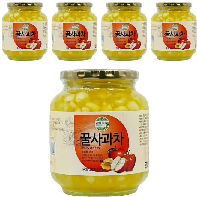宸果 韓國 蜂蜜蘋果茶, 950g, 1入, 5罐
