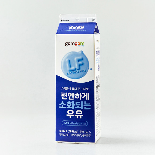 편안하게 소화되는 신선한 1A 우유, 900ml, 1개