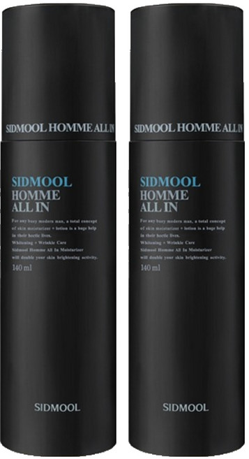 시드물 토탈 모이스처라이저 옴므 올인, 140ml, 2개