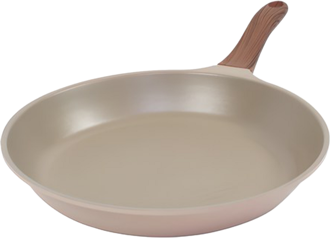 Kitchen-Art Bon 木柄鑽石塗層平底鍋 淡粉色, 28cm, 1個