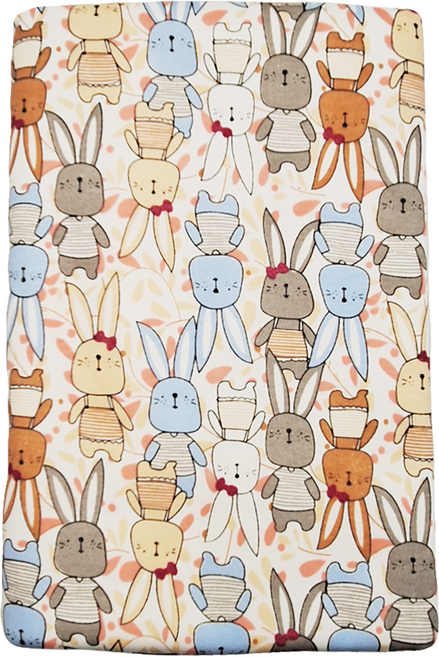 ELFIN DOLL 竹纖維三層嬰兒防水隔尿墊, 蝴蝶結小兔, 1件