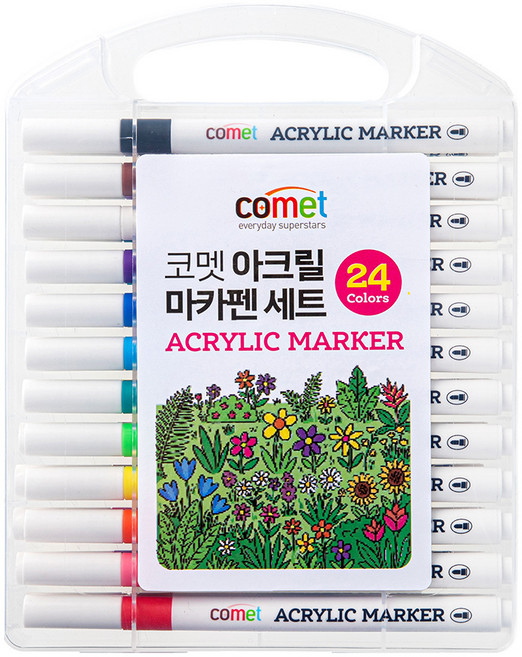 코멧 아크릴 마카펜 세트, 1세트, 24색