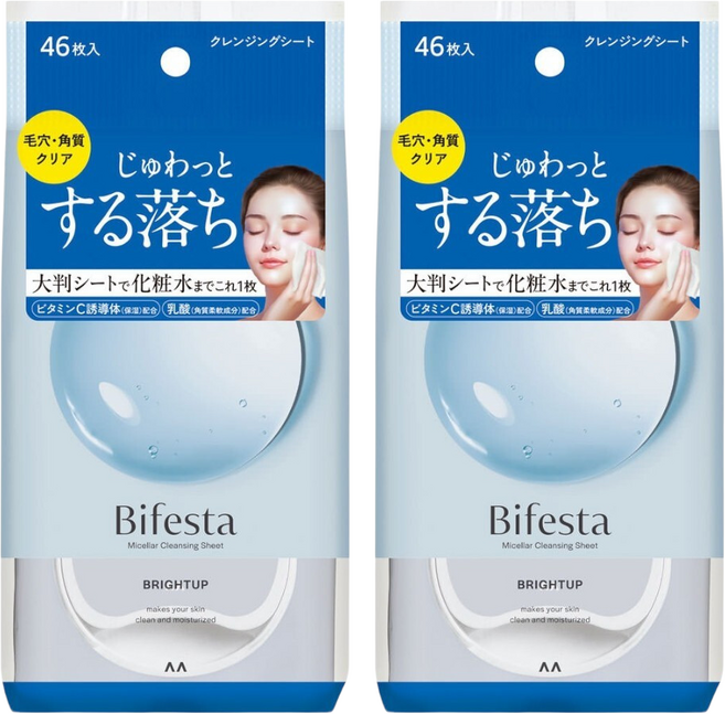 Bifesta 碧菲絲特 毛孔即淨型 保濕卸粧棉, 46張, 2包