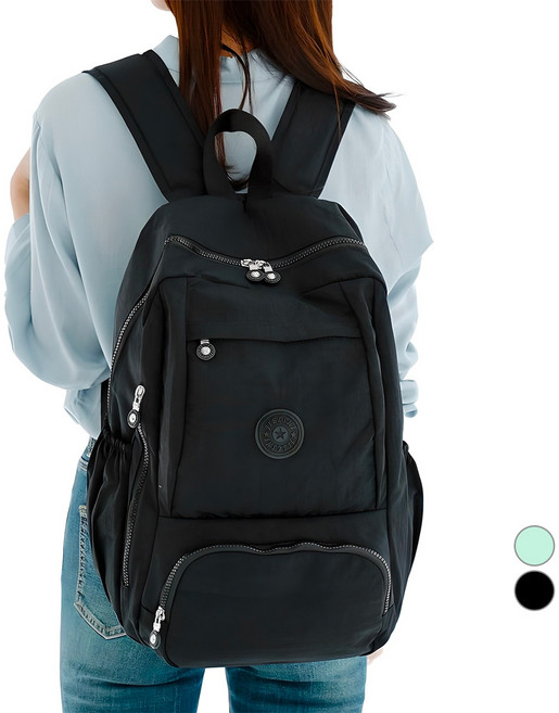 루루백 여성용 hood 가벼운 방수 여행 노트북 백팩